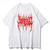 Loose Graphic T-shirt Unisex Hip Hop Graphic Goth Print Summer Short Sleeve Cotton Shirt Y2k Fashion Street Wear Harajuku