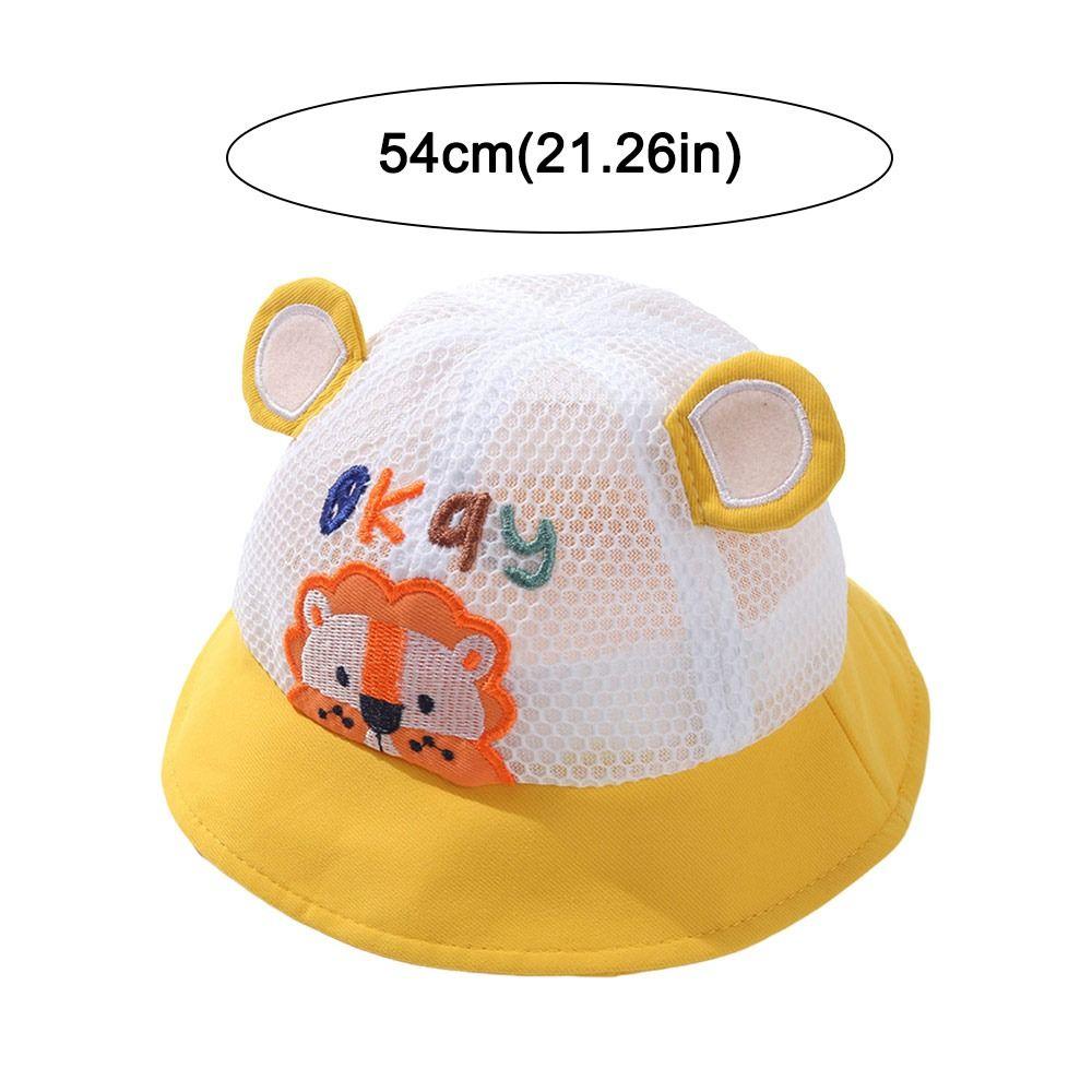 Cartoon Lion Baby Children Sun Visor Hat Sun Protection Boys Girls Mesh Basin Caps Summer