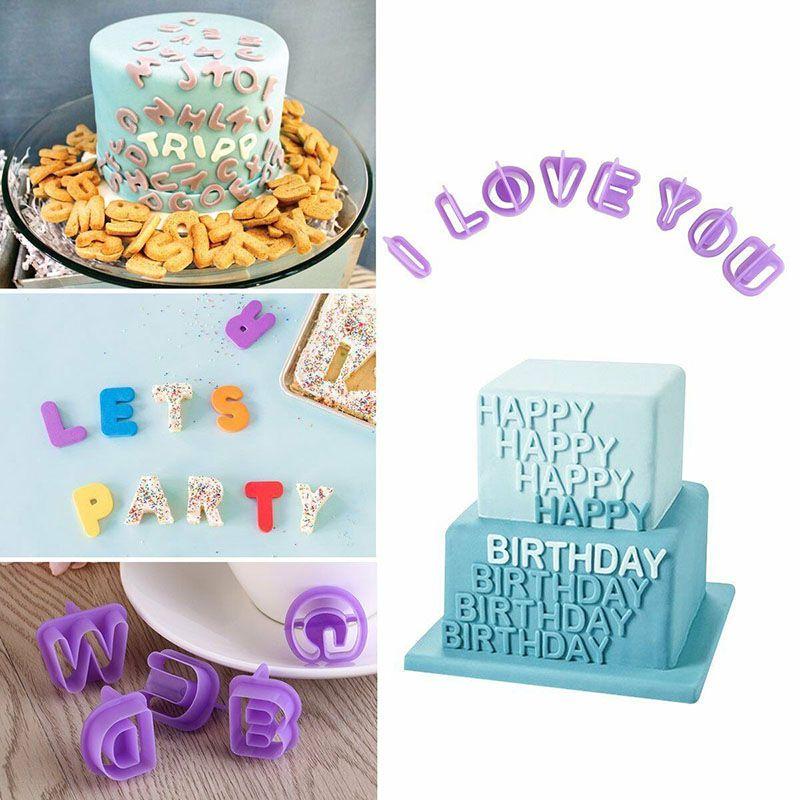 Cutter 40pcsset Icing Mold Mould Alphabet Number Letter Fondant Cake Decorating