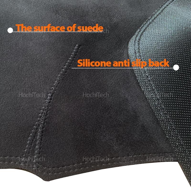 For Jeep Gladiator JT -2024 Anti-UV Suede Leather Dashmat Dashboard Cover Sun Shade Carpet Non-slip Pad