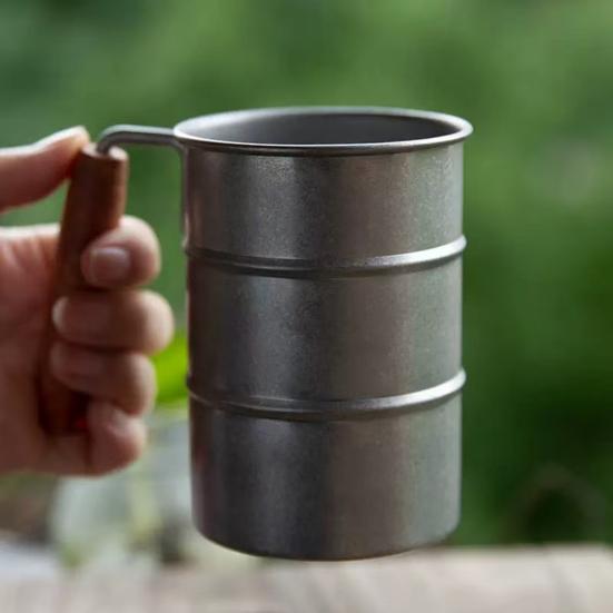 Кружка для кофе из нержавеющей стали 304, портативная дорожная кружка, стакан для воды, чая, кружка для молока, бокал для крафтовых коктейлей для работы, улицы, школы