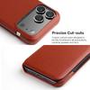Fierre Shan-002 Роскошный Бизнес Чехол-Книжка из Кожи для iPhone 17/17e/17 Pro/17 Pro Max Защитные Пленки Задняя Крышка Телефона