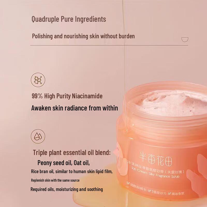 Half Acre Flower Field Niacinamide Body Lotion & Rose Scrub Set