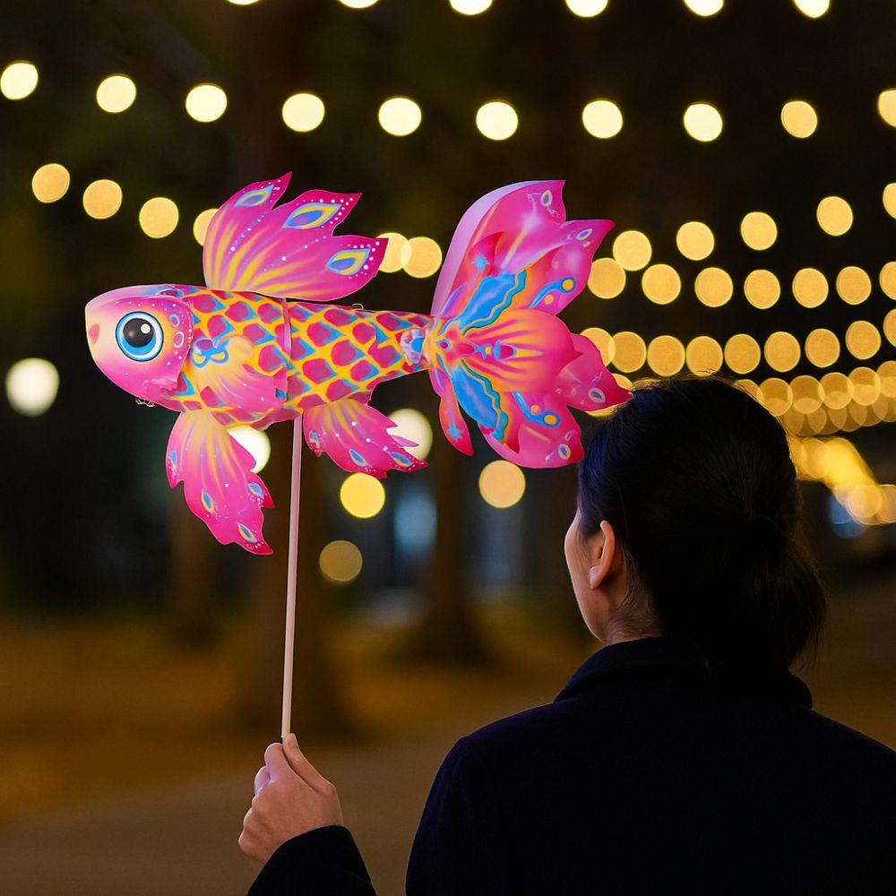 Ancient Style Handheld Fish Lantern Luminous Goldfish Light  Festival Decoration