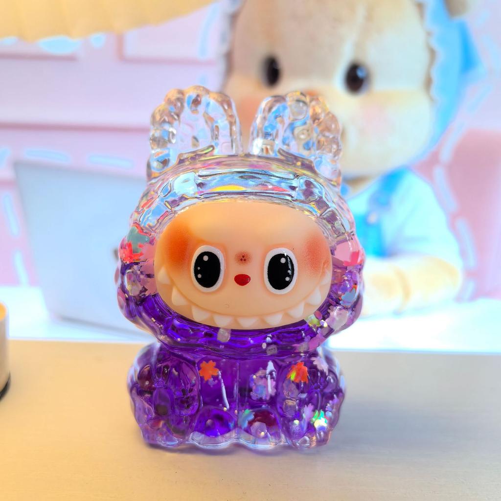 Масляный Лабубу с текучим песком, Креативная фигурка Лабу, Настольное украшение, Декоративная игрушка в подарок