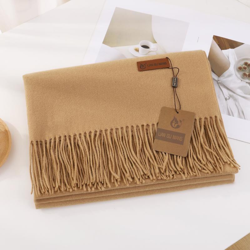 Winter Scarf For Women Long Warm Cashmere Scarves Hijab Solid Lady Shawl Wrap Female Pashmina Bandana Head Scarfs Echarpe