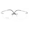 Rimless Rectangle Shiny Black SmaRtbuy Collection Harlo Rt 008a C4 Fashion Unisex Eyeglasses