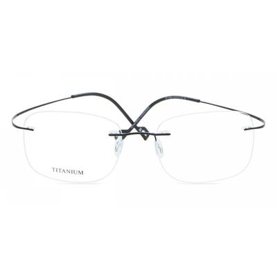 Безободковые прямоугольные глянцевые черные очки SmaRtbuy Collection Harlo Rt 008a C4 модные унисекс