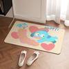Love Ugly Fish Ванная комната Быстросохнущий коврик для ног на дверь унитаза Туалет Бытовой впитывающий нескользящий коврик Коврик для двери ванной комнаты