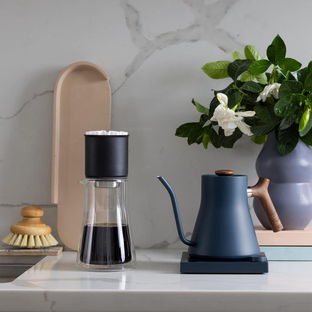 Fellow Stagg Pour-Over Dripper, High-Performance Coffee Dripper with Insulated Stainless Steel Construction and Paper Filter (XF Size)