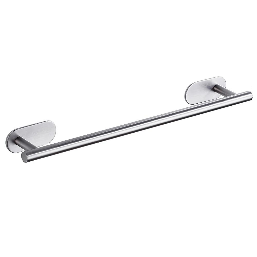 50 см вешалка для полотенец из нержавеющей стали для ванной комнаты, без сверления, самоклеящаяся настенная полка для полотенец, вешалка для домашней ванной