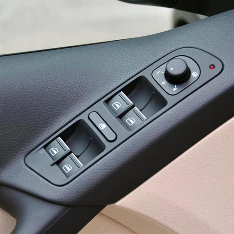 7 шт. для Volkswagen VW Tiguan MK2 2017-ABS хромированная кнопка подъема окон, ручка переключателя, накладка, аксессуары