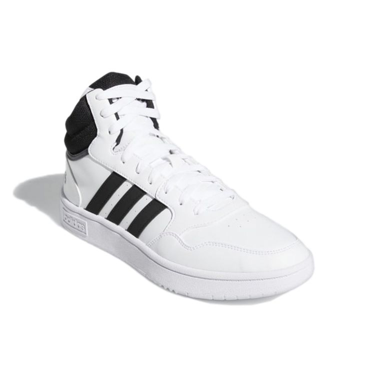 Adidas Hoops 3.0 Mid White Black Мужские кроссовки Core-Black Cloud-White GW3019