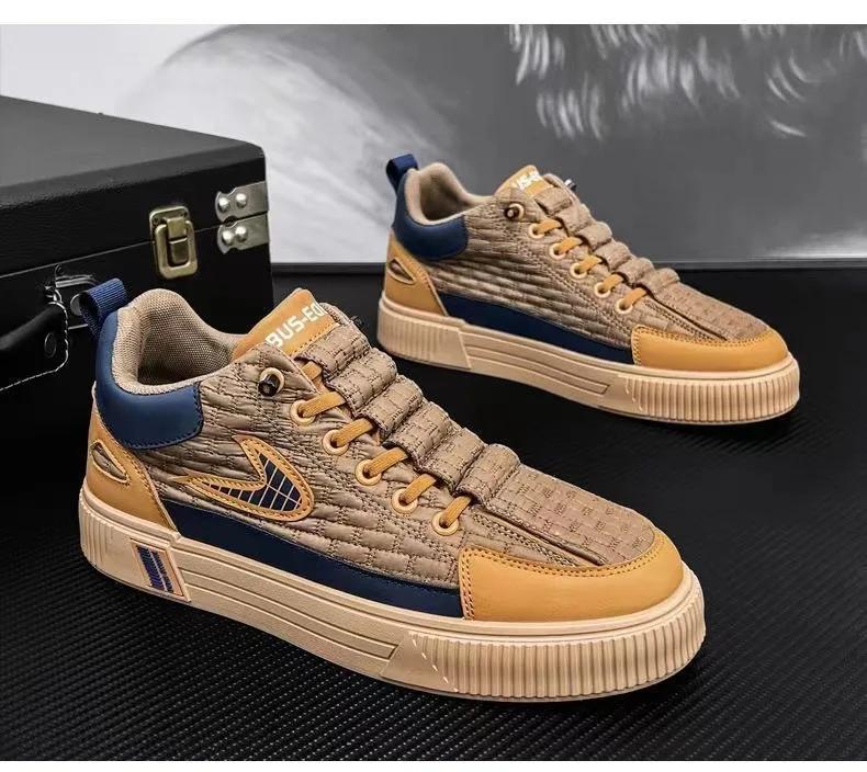 Spring New Men's Fashion Comfortable Sports and Casual Shoes Academy Style Anti Slip Colored Thick Sole Shoes for Men 2025 New