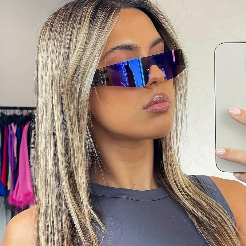 Модные панк-спортивные очки в технологичном и дерзком стиле с безрамным дизайном, популярные в Европе и Америке.