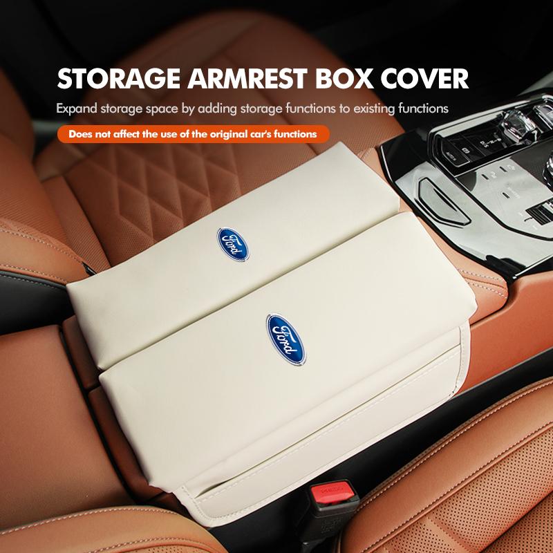 For Ford Car Armrest Cover Dual Opening Leather Sponge Comfort Protector Escort KA Flex Everest KA Expedition Falcon Fusion