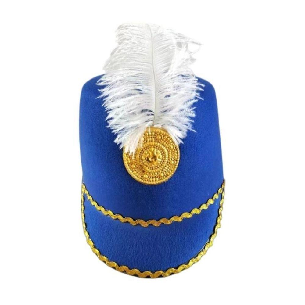 Dress Up Marching Band Hat Vintage Knight Drum Major Hat Doorman's Hat Uniform Hat Festival Fancy