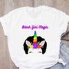 2025 Футболка Женская Черная Девушка Магия Графическая Футболка Девушка Женская Цветы Фиолетовая Роза Женская Футболка Уличная Одежда