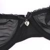 Code Bra Thong Top and Bottom Set Sexy Sheer Bra Shorts Set Extreme Underwear [Sexy 1701] See-through (SD303+SN082-Black-85B)