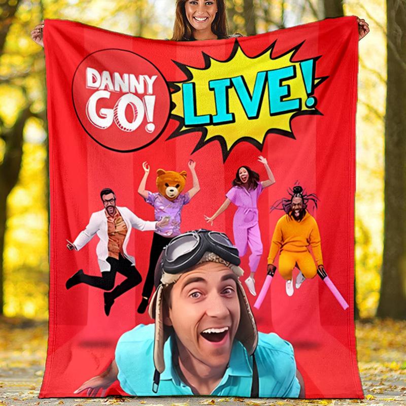 Danny Go printed throw blanket—lightweight,soft,warm;versatile blanket for all seasons—perfect as &air-conditioning throw,nap blanket