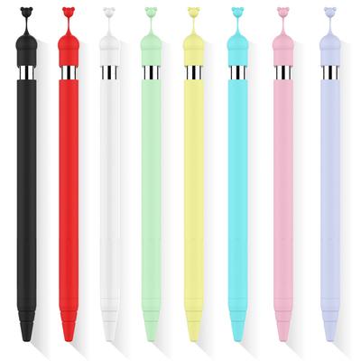 Силиконовый чехол-держатель с защитой от потери для Apple Pencil 1, мягкий силиконовый чехол, круглый защитный чехол-держатель для карандашей