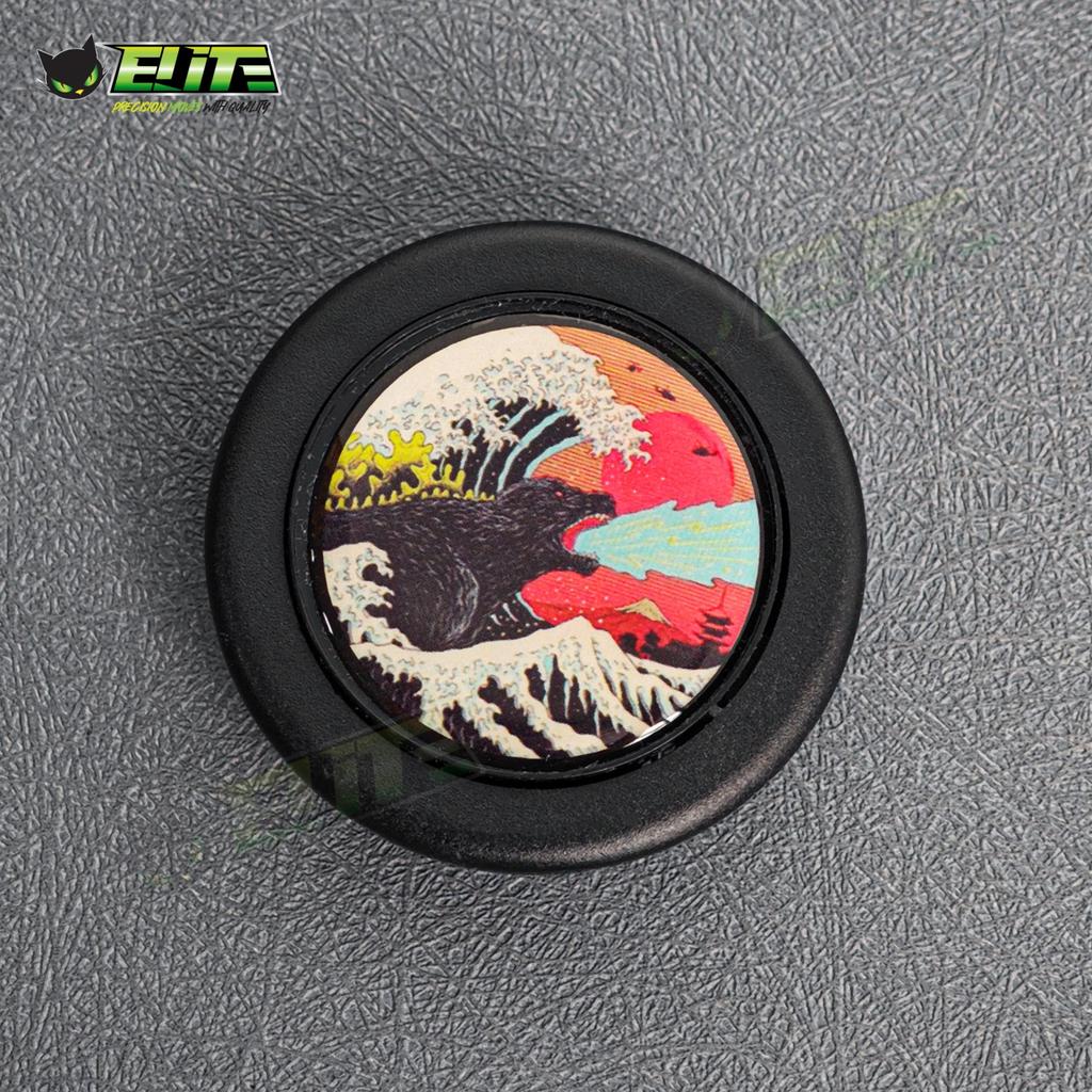 JDM Modified Car Accessories Waves Style Horn Button Steering Wheel Horn Switch Push Cover