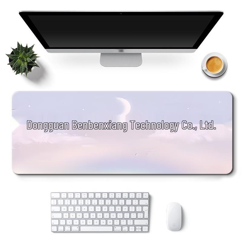 Очень большой коврик для стола с милым дизайном для девочки - Нескользящий коврик для мыши в стиле пейзажа