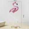 Скульптура птицы фламинго статуэтка из смолы фигурка садовая фигурка с металлической подставкой для внутреннего и наружного использования