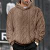 Men's Fall and Winter Padded Casual Sweatshirt Double-sided Fleece Hooded Pullover Jacket