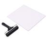 Gel Printing Plate with Rubber Brayer A4 Size Reusable Gel Monoprinting Plate for Art Craft Supplies