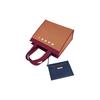 Marni Logo Print Color Block Design Tote Bag Women tote bags Brown Purple SHMP0076A2P4602ZO196