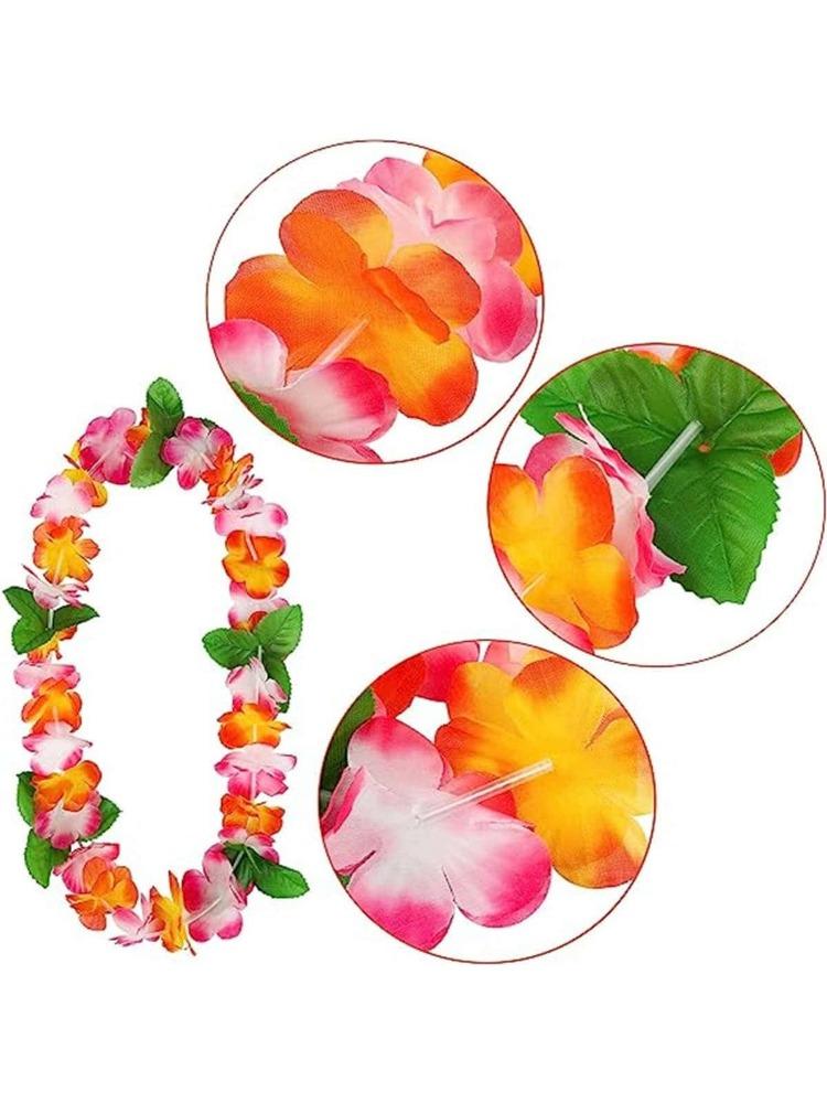 2 Set Hawaiian Leis Bulk, Tropical Flower Lei Hawaiian Lei Beach Hawaii Luau Party Favors Decoration DIY Decoration Fancy Dress & Party