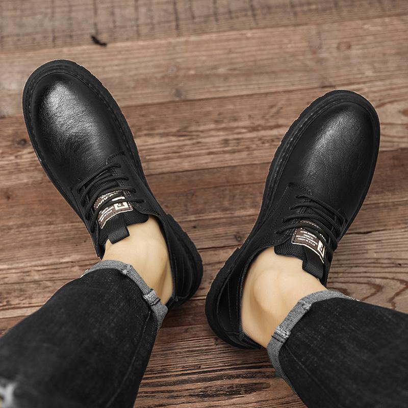 Модная мужская кожаная обувь Высокое качество Дышащая коровья кожа Мягкая Удобная Модная Повседневная уличная Нескользящая Рабочая обувь Мужская обувь Новинка