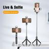 Selfie Stick Wireless Tripod Stand with Light Bluetooth Remote Extendable Tripod for iPhone Mobile Phone Live Streaming 5