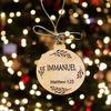 10Pcs Christmas Xmas Tree Hanging Pendant Jesus Wood Tree Decoration Holiday Party Supplies