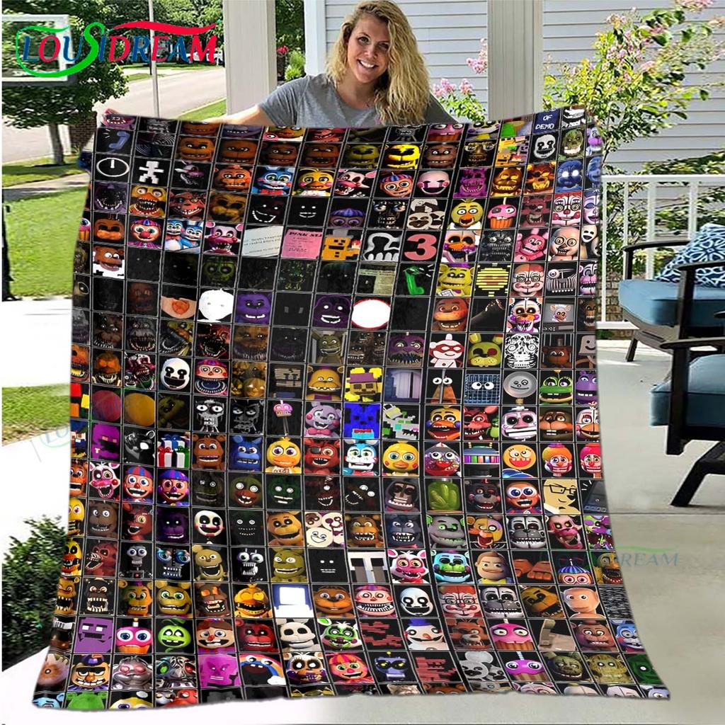 Горячие Персонажи Ужасов Узор Фланелевый Тонкий Плед Портативный Домашний Дорожный Офисный Плед для Игр во Время Обеденного Перерыва Подарок на День Рождения