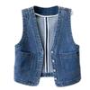 Women's Spring Short Sleeveless Vest Solid Color Daily Casual Jacket