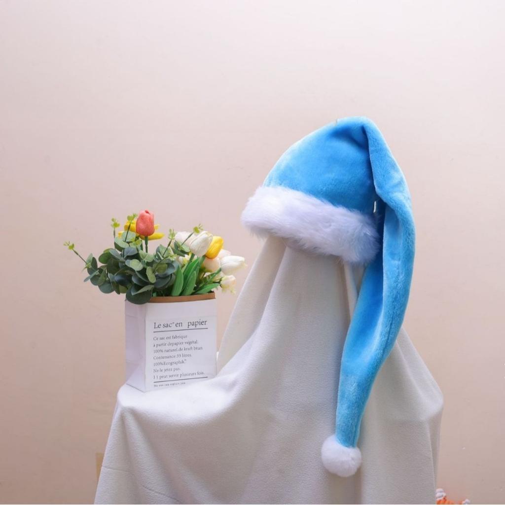 Шапка Санты с длинным хвостом, Доступно несколько цветов, Забавная рождественская шапка для рождественской вечеринки, Праздничное украшение, Подарок для взрослых и детей