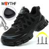 New Quality Work Safety Shoes Men Breathable Lightweight Work Sneakers Steel Toe Shoes Puncture-Proof Security Work Shoes Men