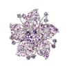 Lady Brooch Flower Shape Rhinestone Decor Anti-slip Shouder Bag Suit Coat Collar Hat Scarf Decoration Clothes Pin Party Prom Bride Wedding Garment