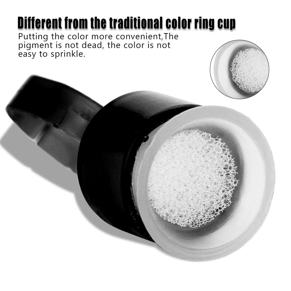 Disposable Tattoo Ink Ring Cups With Sponge Pigment Holder Permanent Makeup