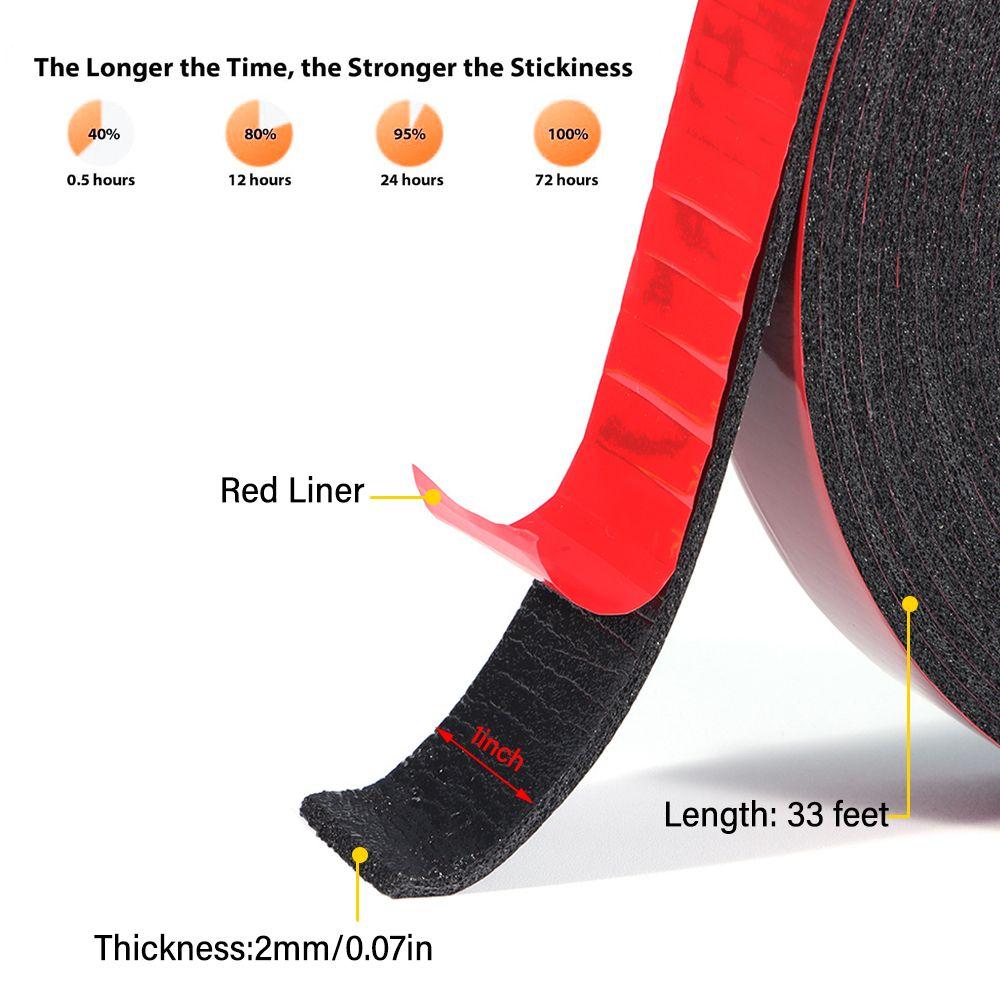 1 inch x 16.4 Ft Home Decor Car Tapes Heavy Duty Foam Tape Mounting Tape Double Sided Tape Strong Adhesive