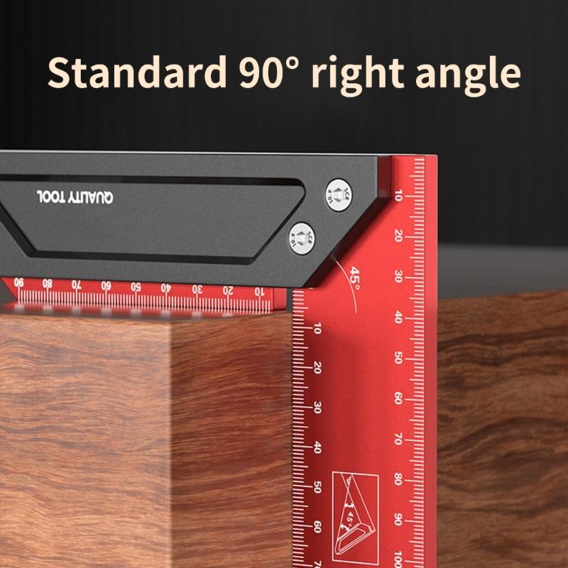 Сверхпрочный, устойчивый к ржавчине алюминиевый сплав L-образный угольник для точных измерений при деревообработке и строительстве