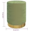 VidaXL Tabouret de rangement rond Vert moutarde Velours 31 x 37 cm 340292