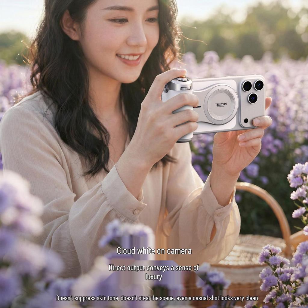 Telesin Рукоятка для мобильной фотографии для iPhone 17 Pro/Max с Bluetooth и беспроводной зарядкой