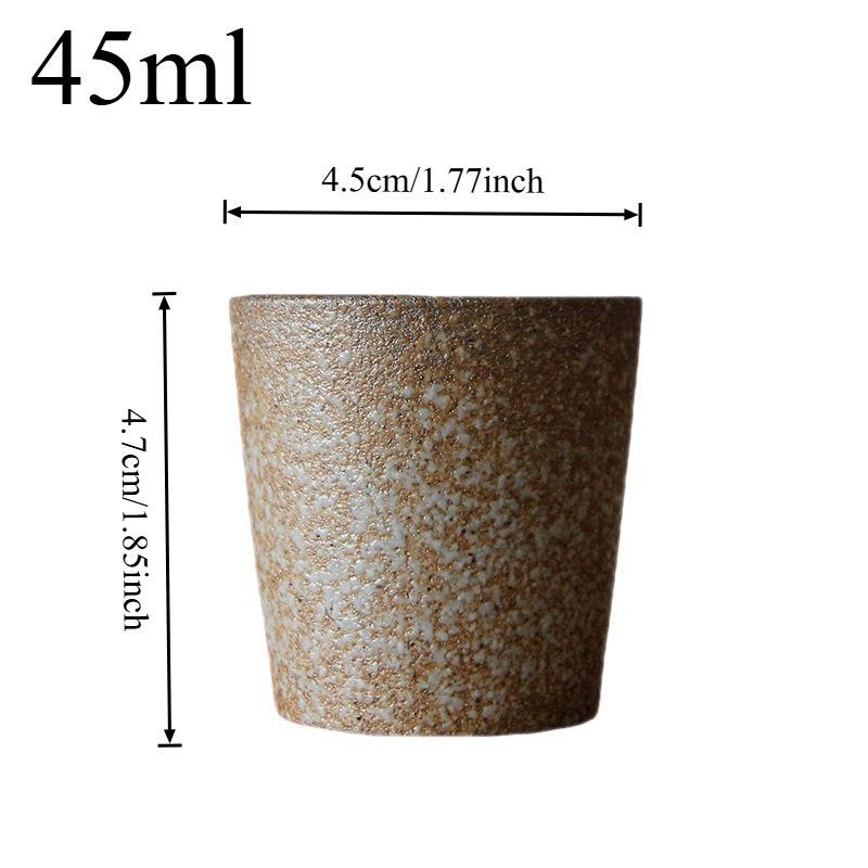 Coarse Pottery Kiln Transformed Into Tea Cups Imitation Wood Fired Pottery Japanese Style Mug Tea Set Accessories