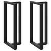 VidaXL T-shaped Bar Table Legs, 2 Pieces, Black, 60 X 35 X (110-111) Cm, Steel 4013104
