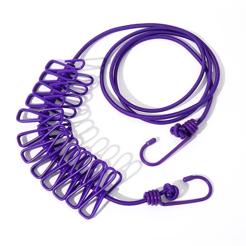 Портативная ветрозащитная дорожная бельевая веревка для использования в помещении и на улице