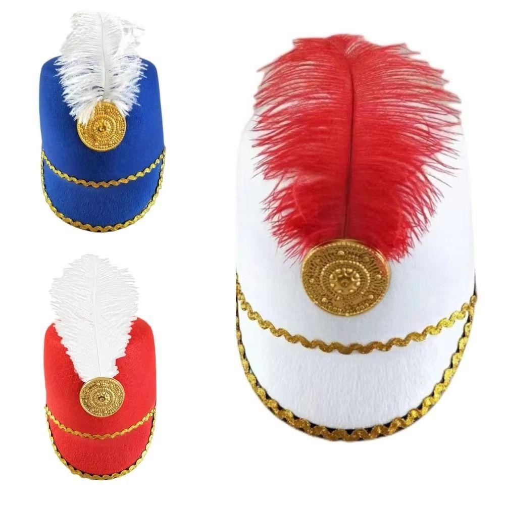 Dress Up Marching Band Hat Vintage Knight Drum Major Hat Doorman's Hat Uniform Hat Festival Fancy