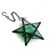 Beautiful European Vintage Iron Art Colorful Glass Wind Lantern Star Candle Holder For Home Decor